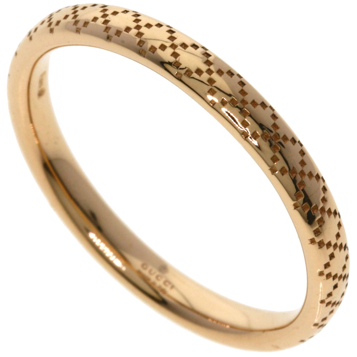 GUCCI Diamantissima #17 Ring K18 Pink Gold Ladies [Used]