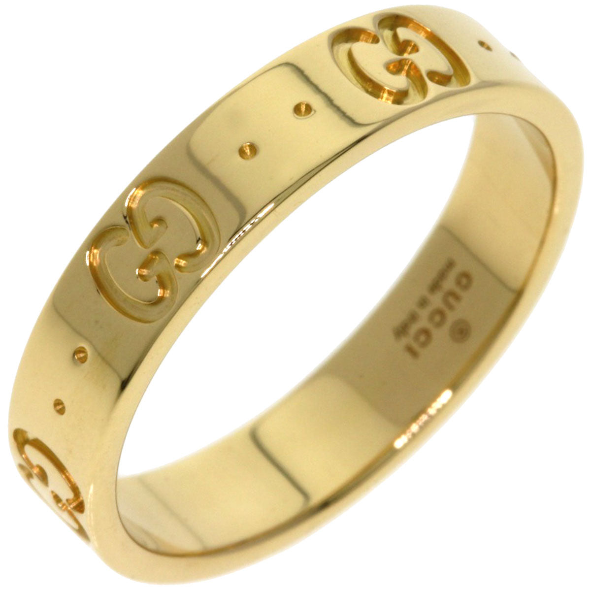 GUCCI Icon # 13 Ring K18 Yellow Gold Ladies [Used]