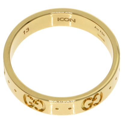 GUCCI Icon # 13 Ring K18 Yellow Gold Ladies [Used]