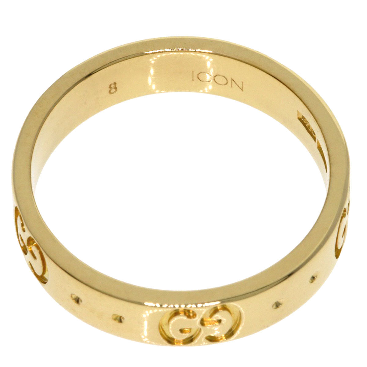 GUCCI アイコン #8 Ring K18 Yellow Gold Ladies [Used]