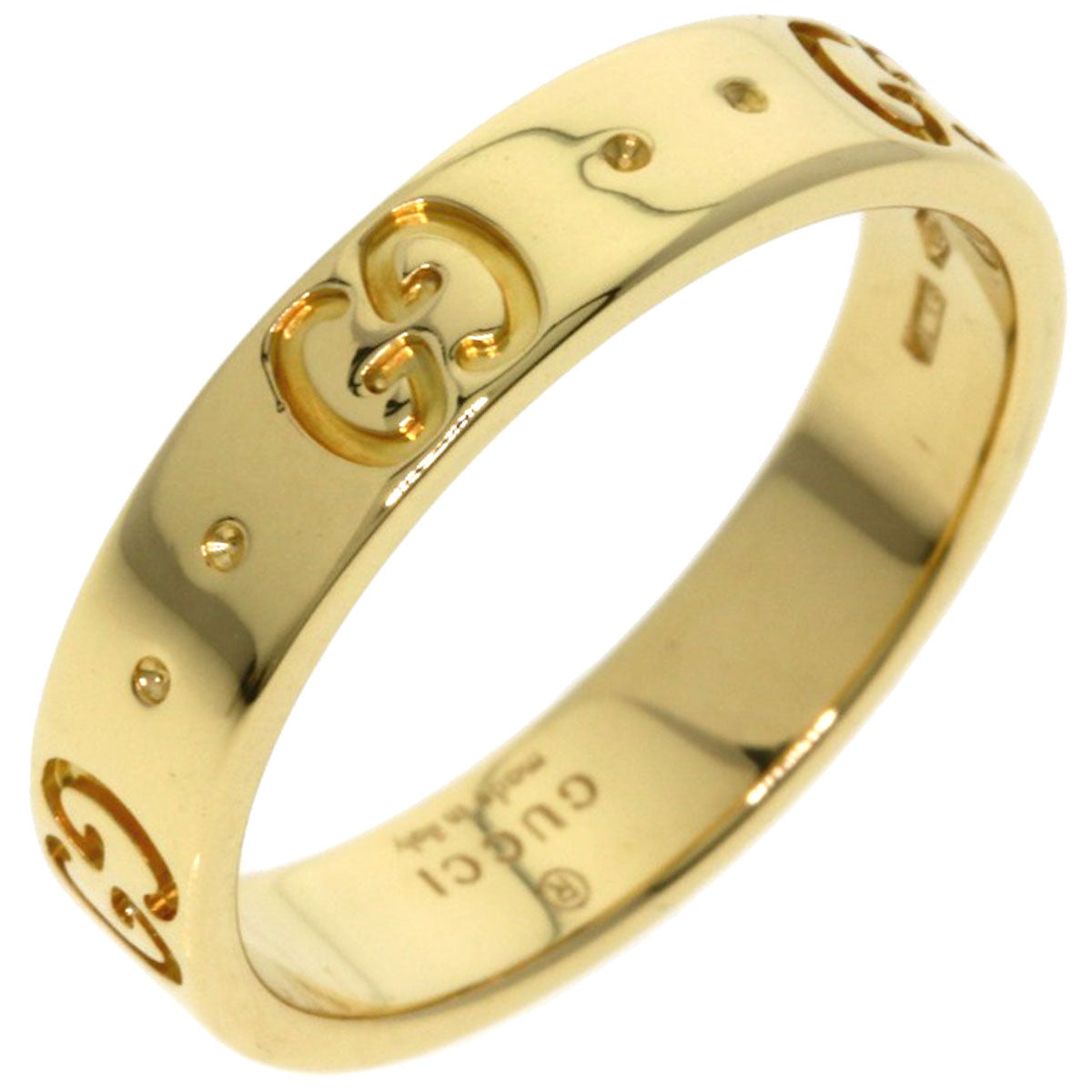 GUCCI Icon # 9 Ring K18 Yellow Gold Ladies [Used]