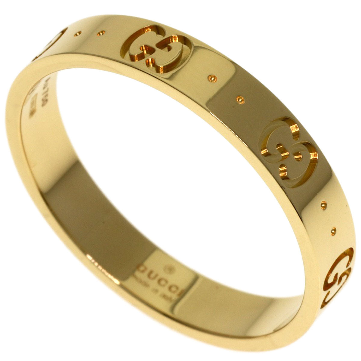 GUCCI Icon #25 Ring K18 Yellow Gold mens [Used]