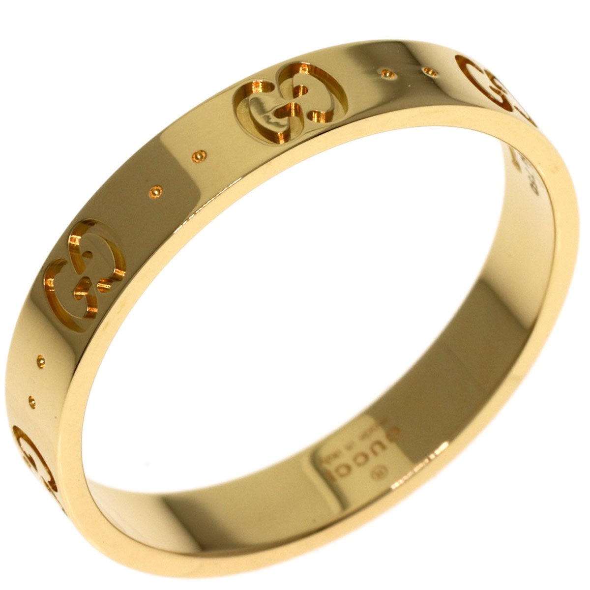 GUCCI Icon #25 Ring K18 Yellow Gold mens [Used]