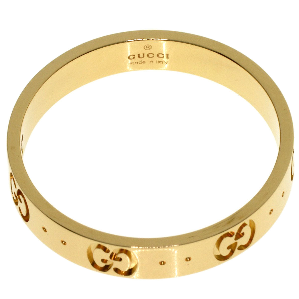 GUCCI Icon #25 Ring K18 Yellow Gold mens [Used]