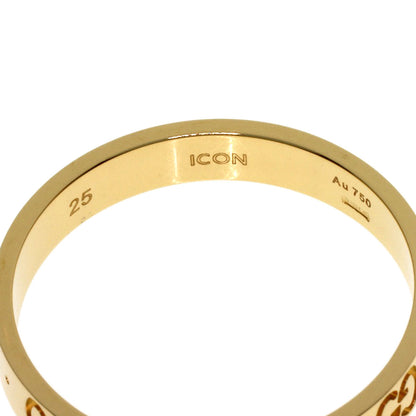 GUCCI Icon #25 Ring K18 Yellow Gold mens [Used]