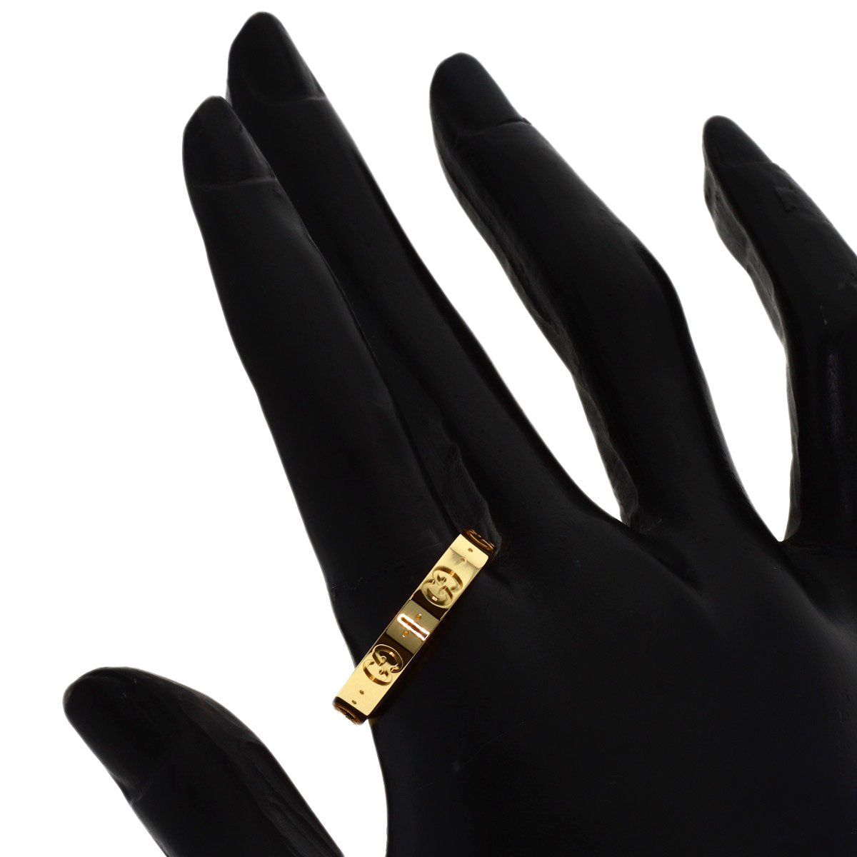 GUCCI Icon #25 Ring K18 Yellow Gold mens [Used]