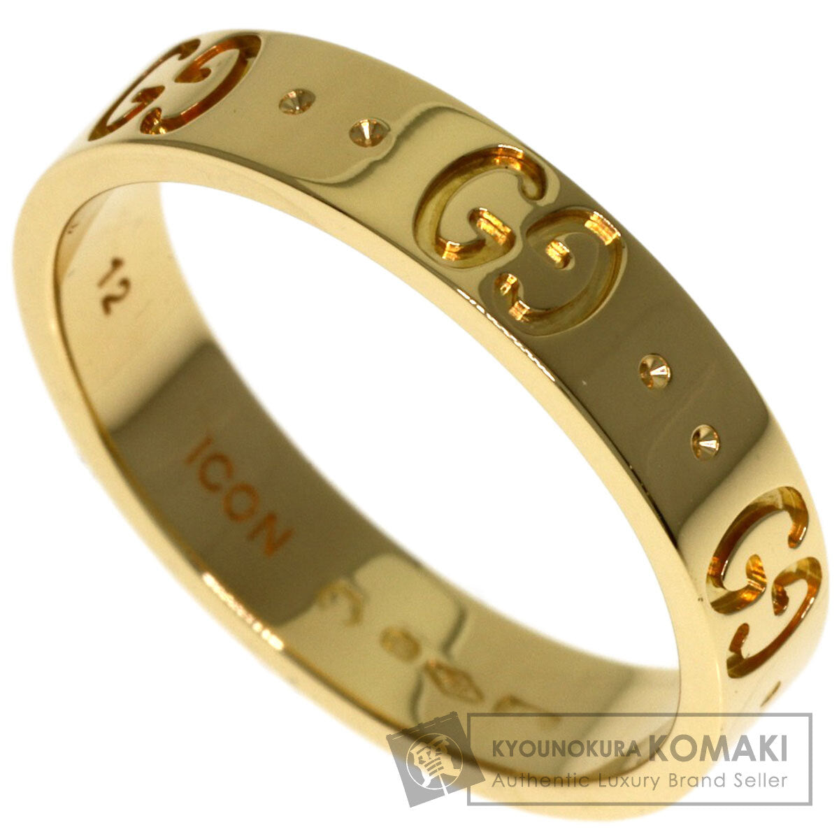 GUCCI Icon # 12 Ring K18 Yellow Gold Ladies [Used]