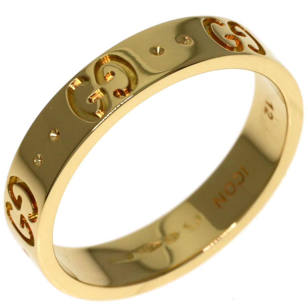 GUCCI Icon # 12 Ring K18 Yellow Gold Ladies [Used]