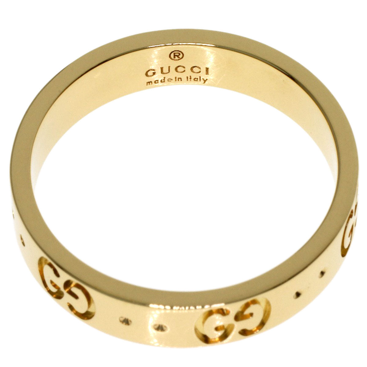 GUCCI Icon # 12 Ring K18 Yellow Gold Ladies [Used]