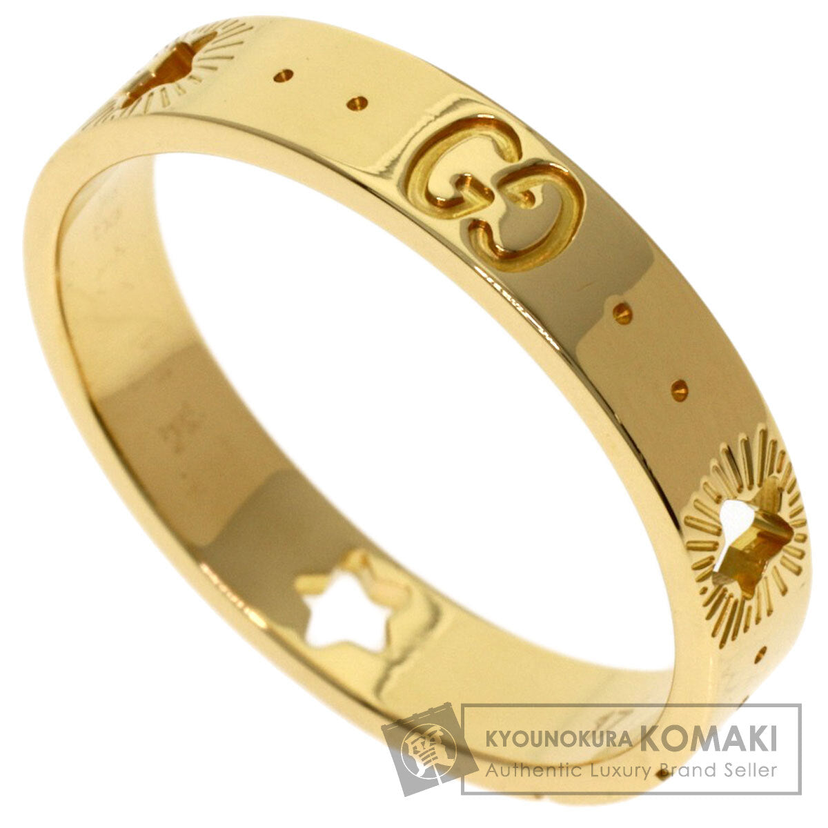 GUCCI Icon Star #17 Ring K18 Yellow Gold Ladies [Used]