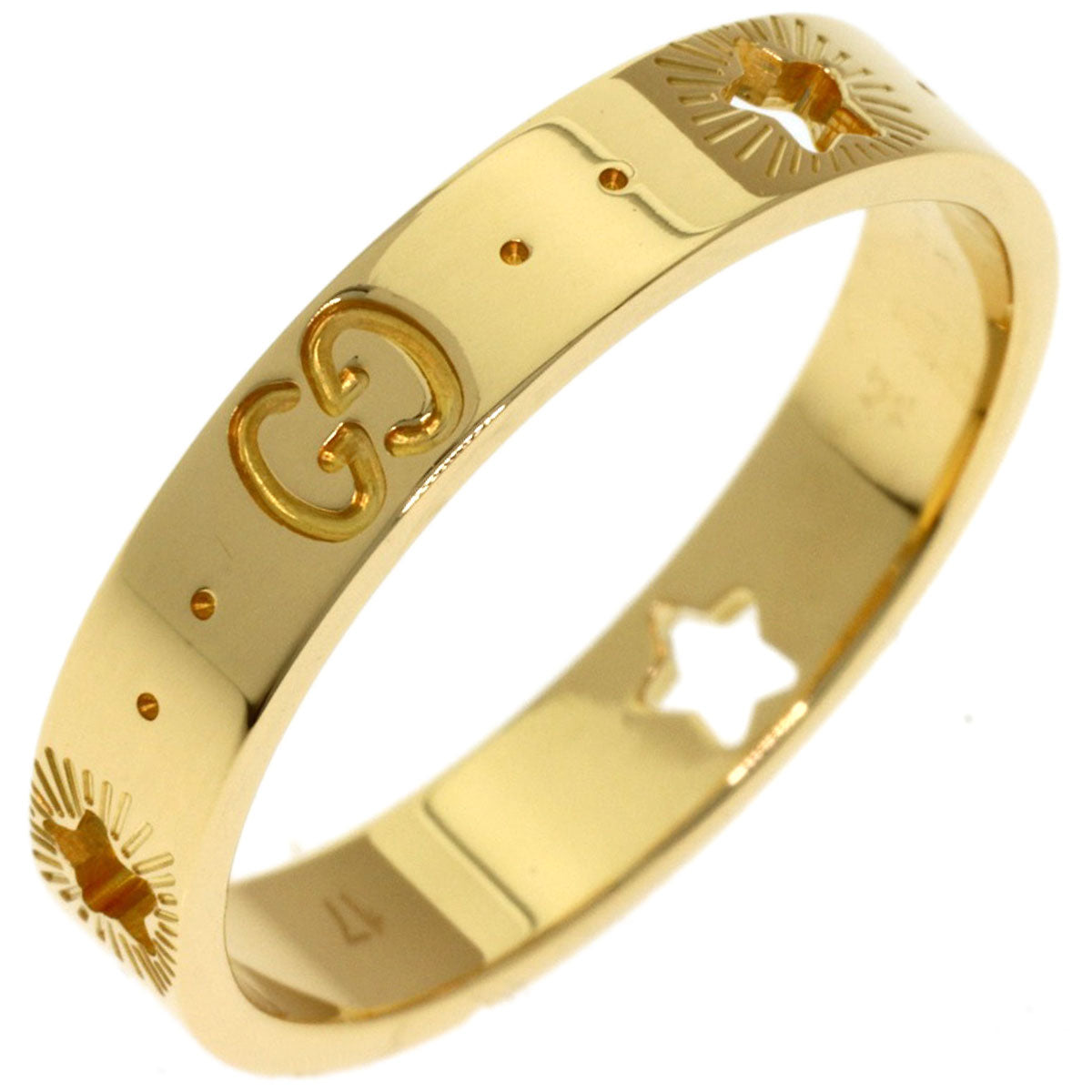 GUCCI Icon Star #17 Ring K18 Yellow Gold Ladies [Used]