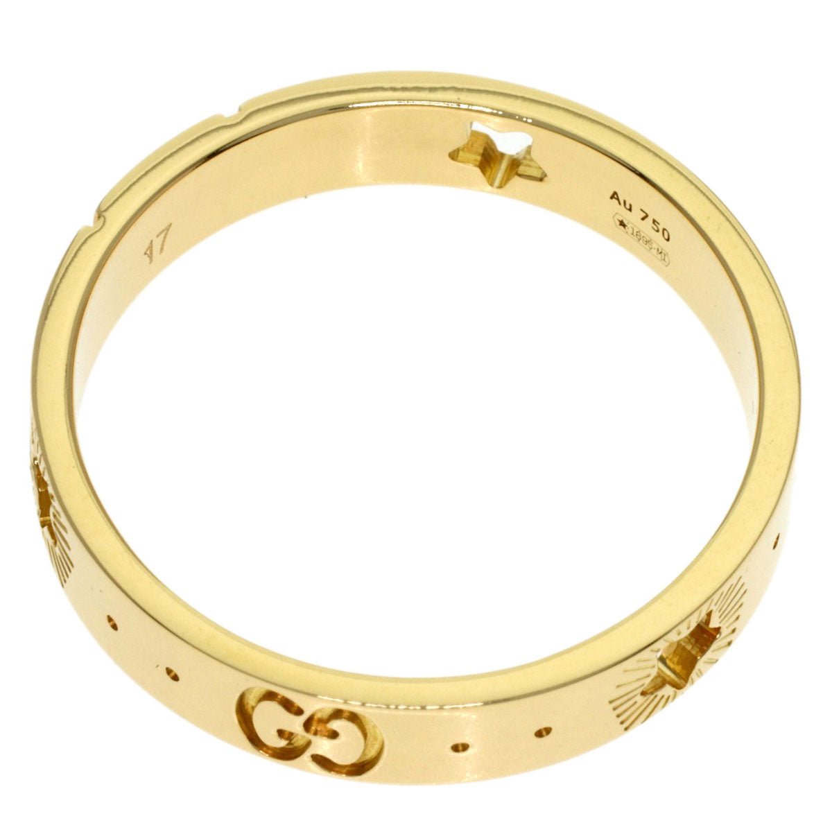 GUCCI Icon Star #17 Ring K18 Yellow Gold Ladies [Used]