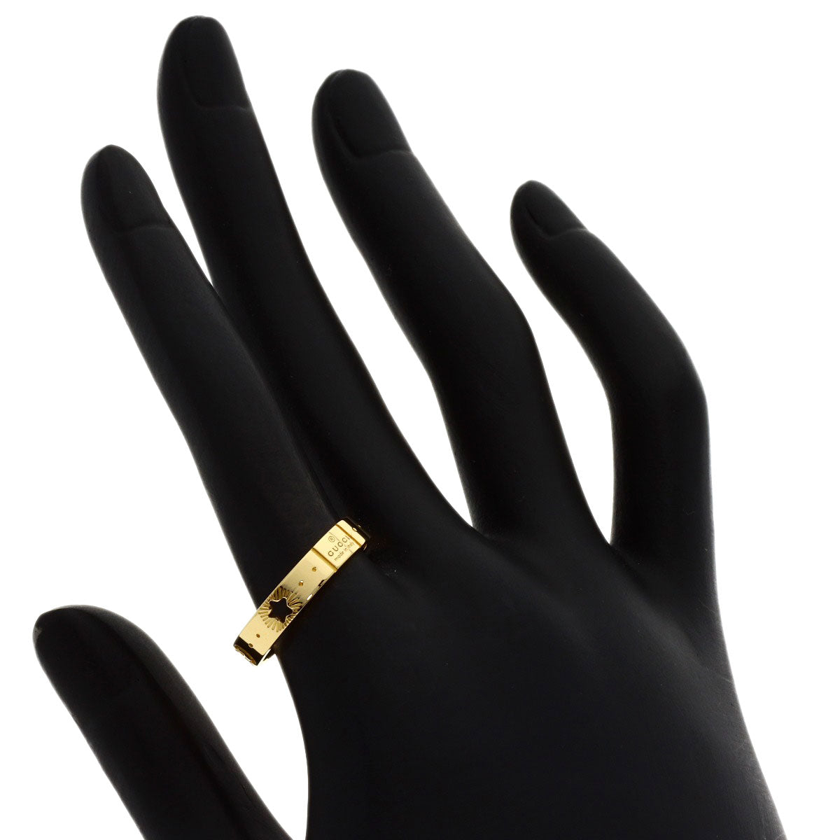 GUCCI Icon Star #17 Ring K18 Yellow Gold Ladies [Used]