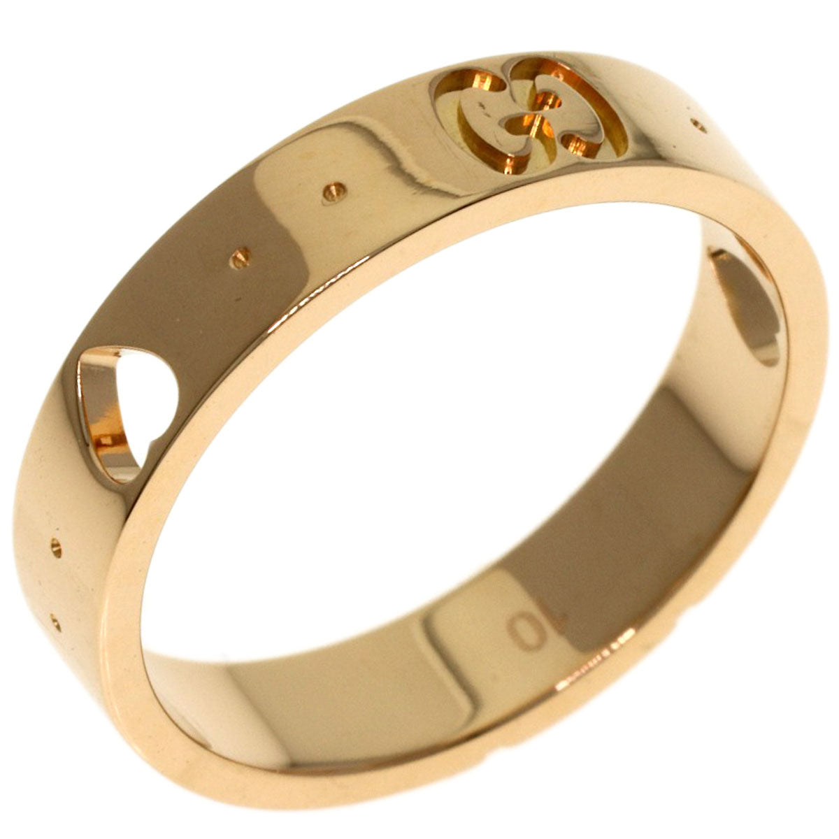 GUCCI Icon # 10 Ring K18 Pink Gold Ladies [Used]
