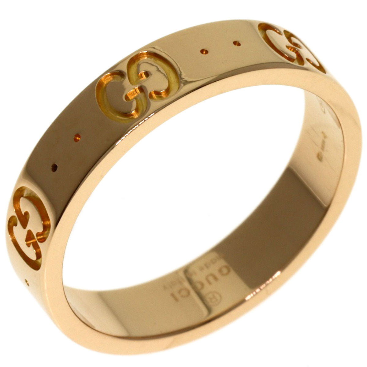 GUCCI Icon # 11 Ring K18 Pink Gold Ladies [Used]