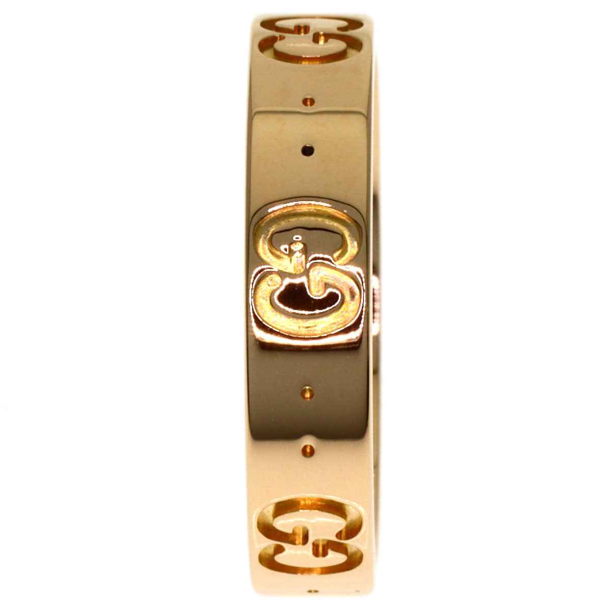 GUCCI Icon # 11 Ring K18 Pink Gold Ladies [Used]