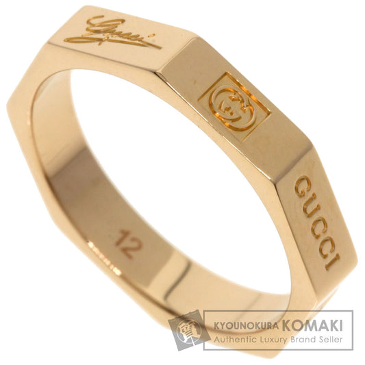 GUCCI Octagon #12 Ring K18 Pink Gold Ladies [Used]