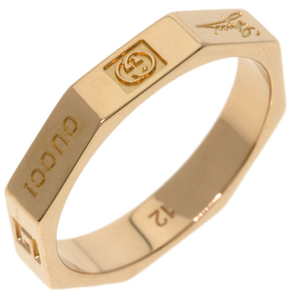 GUCCI Octagon #12 Ring K18 Pink Gold Ladies [Used]