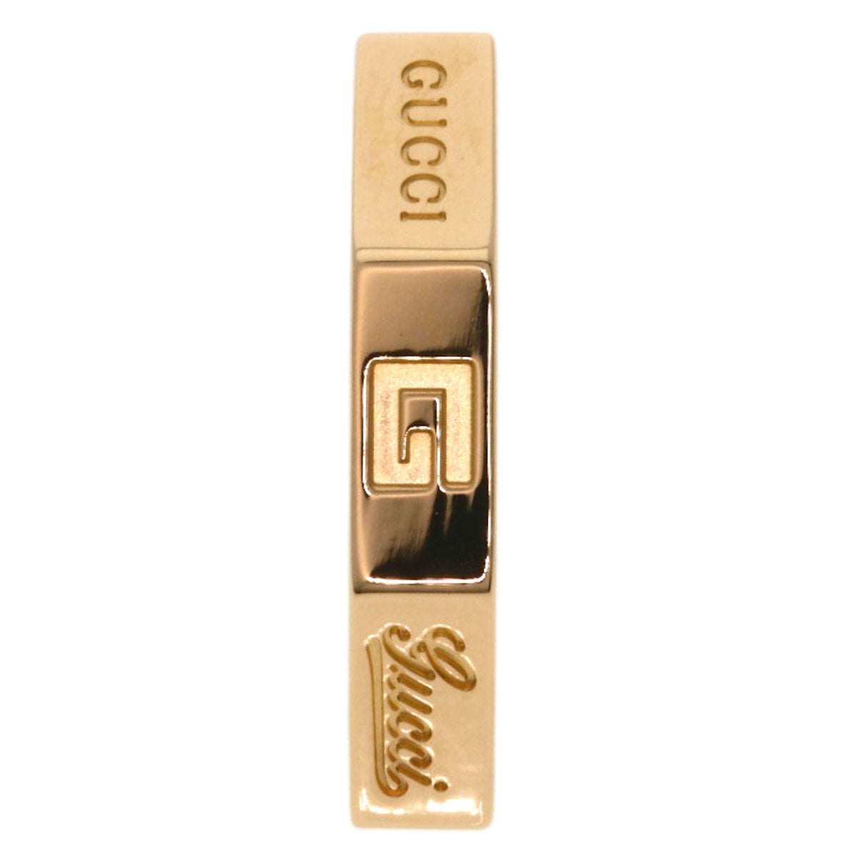 GUCCI Octagon #12 Ring K18 Pink Gold Ladies [Used]