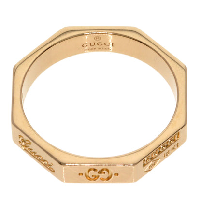 GUCCI Octagon #12 Ring K18 Pink Gold Ladies [Used]