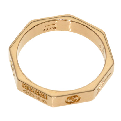 GUCCI Octagon #12 Ring K18 Pink Gold Ladies [Used]