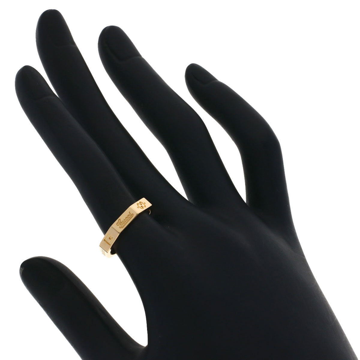 GUCCI Octagon #12 Ring K18 Pink Gold Ladies [Used]