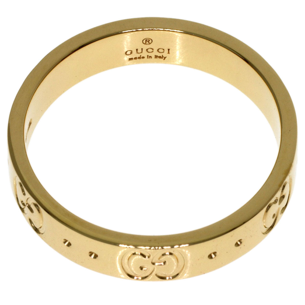 GUCCI Icon # 12 Ring K18 Yellow Gold Ladies [Used]