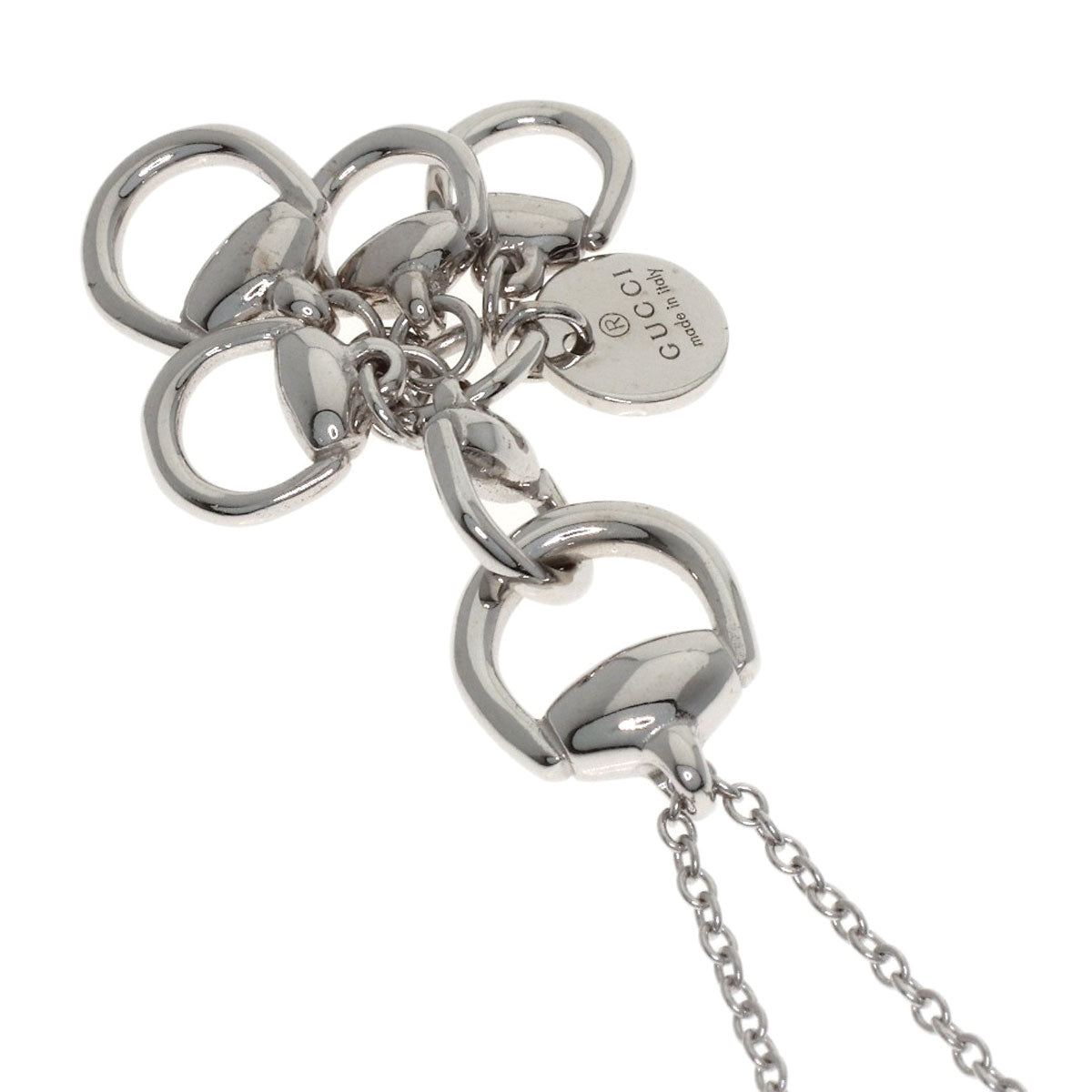GUCCI Horsebit Necklace K18 White Gold Ladies [Used]
