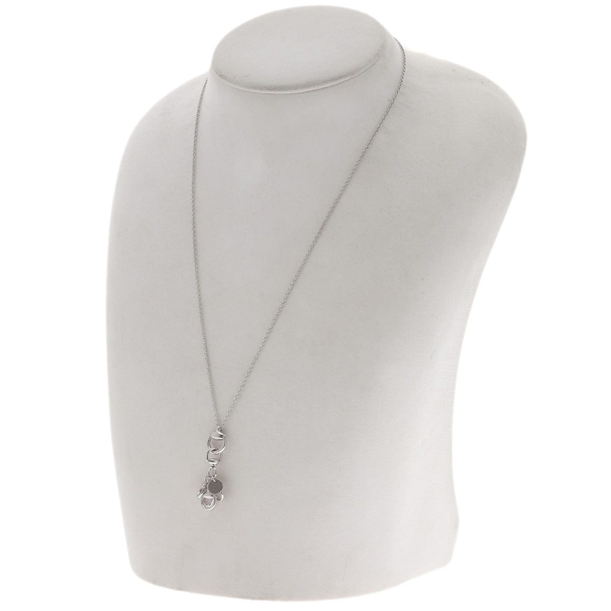 GUCCI Horsebit Necklace K18 White Gold Ladies [Used]