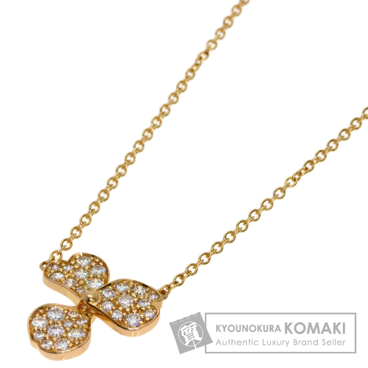 TIFFANY&Co. Paper flower diamond Necklace K18 Pink Gold Ladies [Used]