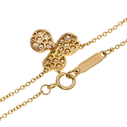TIFFANY&Co. Paper flower diamond Necklace K18 Pink Gold Ladies [Used]