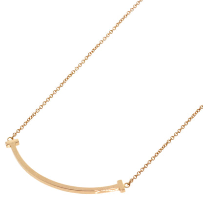 TIFFANY&Co. T smile small Necklace K18 Pink Gold Ladies [Used]