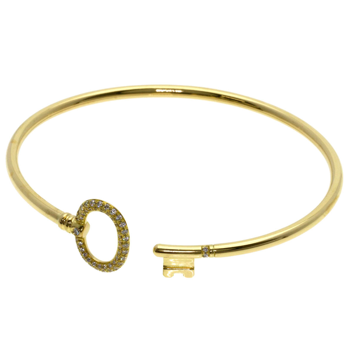 TIFFANY&Co. Oval Key Wire Bracelet K18 Yellow Gold Ladies [Used]