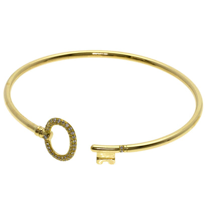 TIFFANY&Co. Oval Key Wire Bracelet K18 Yellow Gold Ladies [Used]