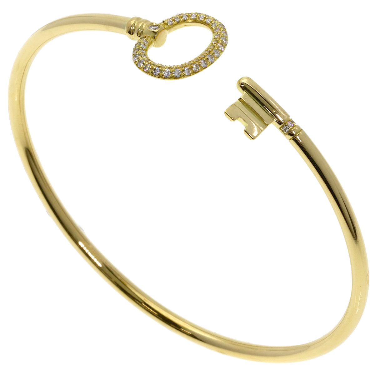 TIFFANY&Co. Oval Key Wire Bracelet K18 Yellow Gold Ladies [Used]