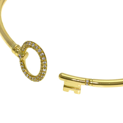 TIFFANY&Co. Oval Key Wire Bracelet K18 Yellow Gold Ladies [Used]