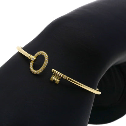 TIFFANY&Co. Oval Key Wire Bracelet K18 Yellow Gold Ladies [Used]