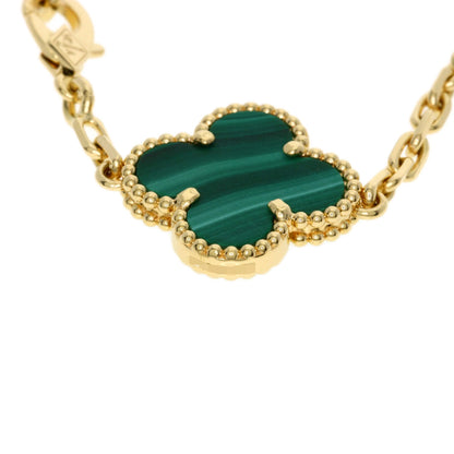 Van Cleef & Arpels Vintage Alhambra Malachite Bracelet K18 Yellow Gold Ladies [Used]