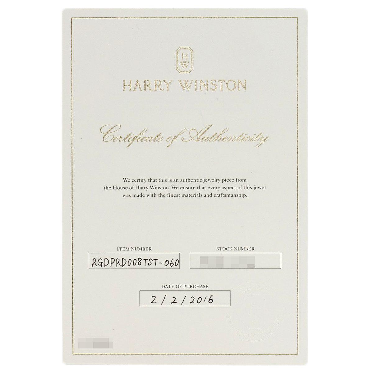 HARRY WINSTON Round Cut Trist Diamond Ring Platinum PT950 Ladies [Used]