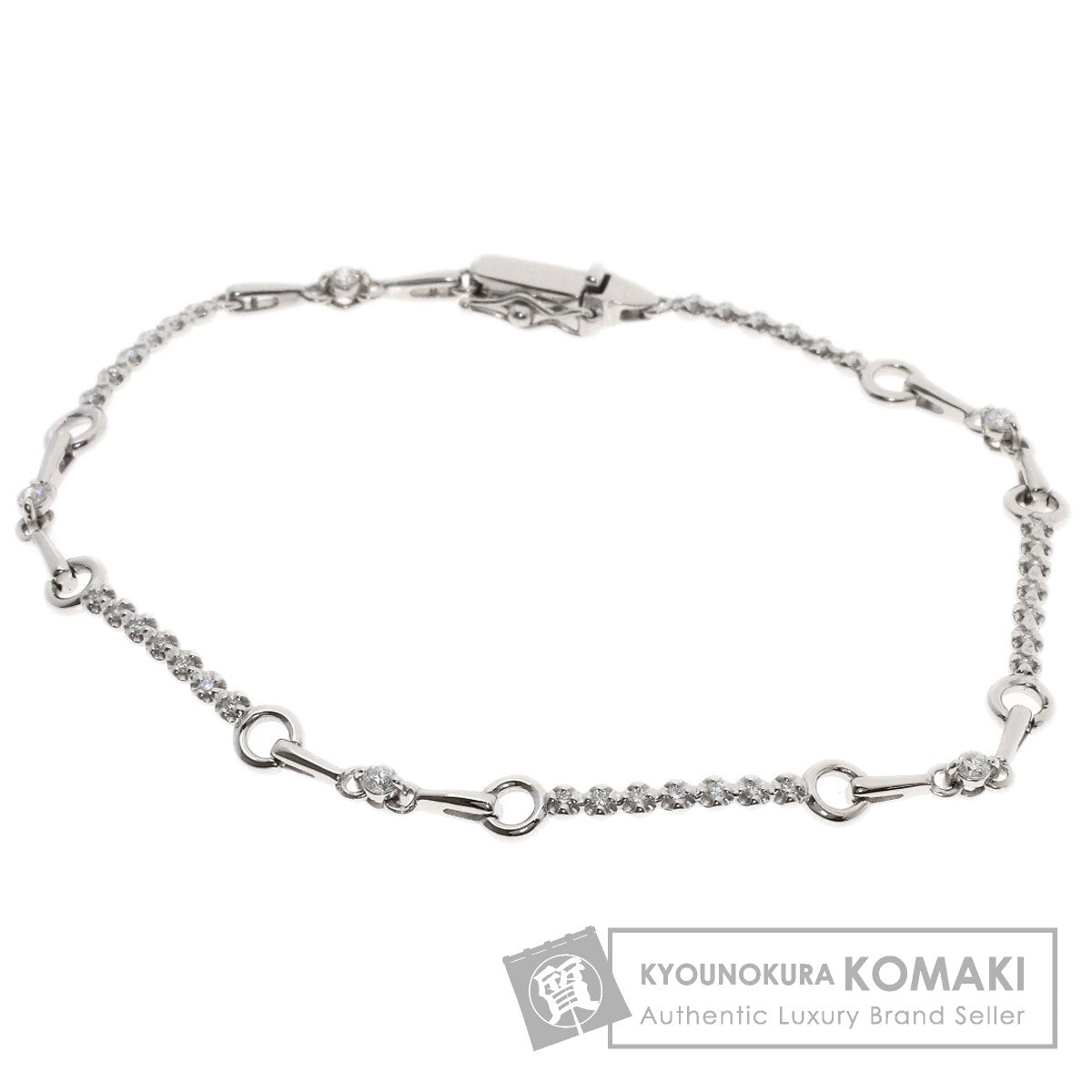 De Beers LINE Diamond Bracelet Platinum PT900 Ladies [Used]