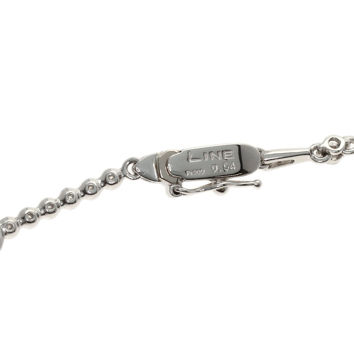 De Beers LINE Diamond Bracelet Platinum PT900 Ladies [Used]