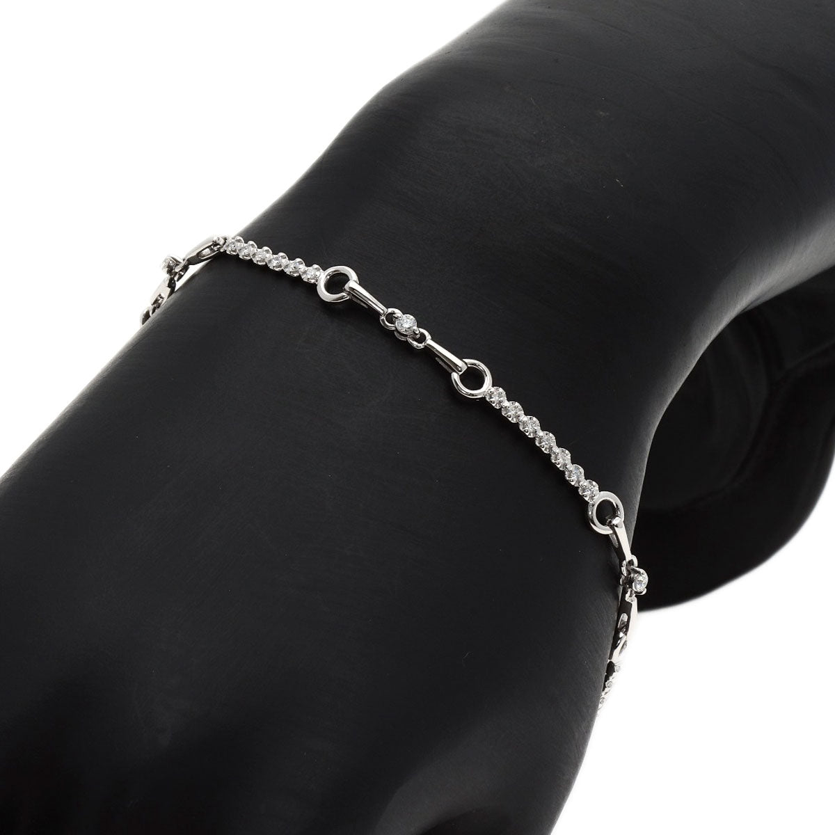 De Beers LINE Diamond Bracelet Platinum PT900 Ladies [Used]