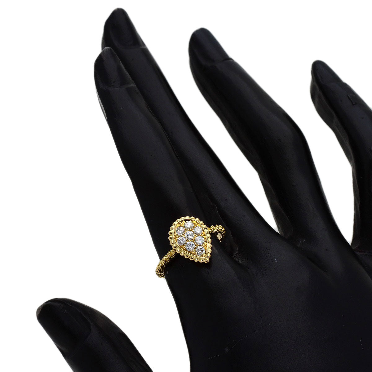 Boucheron Serpent Bohème Small Diamond #50 Ring K18 Yellow Gold Ladies [Used]