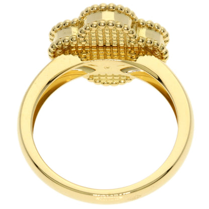 Van Cleef & Arpels Vintage Alhambra Diamond Onyx #55 Ring K18 Yellow Gold Ladies [Used]