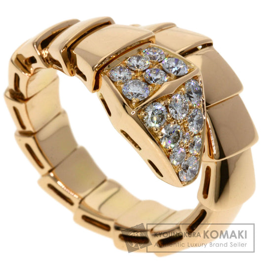 BVLGARI Serpenti Viper Diamond M Ring K18 Pink Gold Ladies [Used]