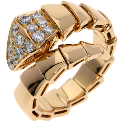 BVLGARI Serpenti Viper Diamond M Ring K18 Pink Gold Ladies [Used]