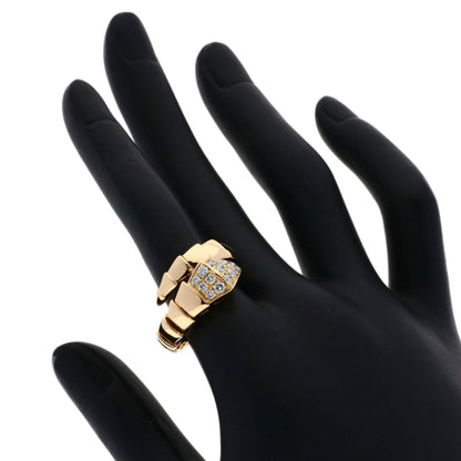 BVLGARI Serpenti Viper Diamond M Ring K18 Pink Gold Ladies [Used]