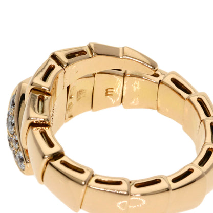 BVLGARI Serpenti Viper Diamond M Ring K18 Pink Gold Ladies [Used]