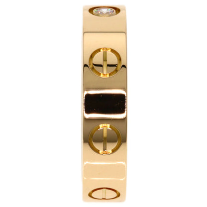 CARTIER mini love ring 1P Diamond #48 Ring K18 Pink Gold Ladies [Used]