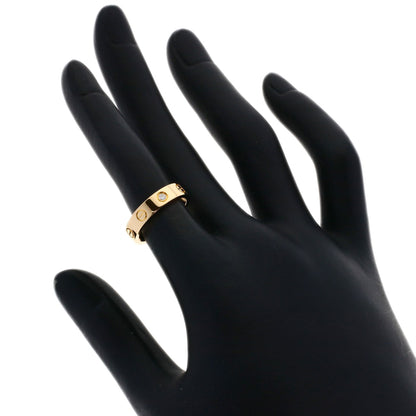 CARTIER mini love ring 1P Diamond #48 Ring K18 Pink Gold Ladies [Used]